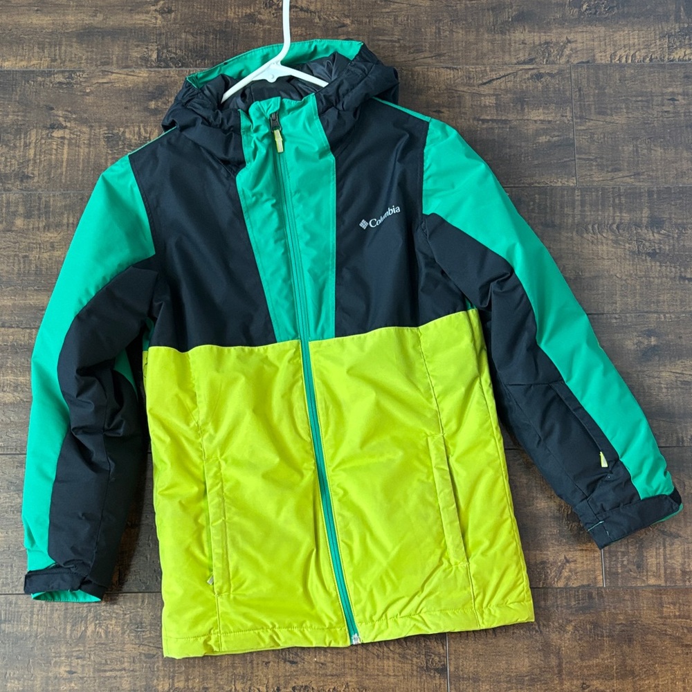 Columbia Teal and Yellow Outdoor Jacket